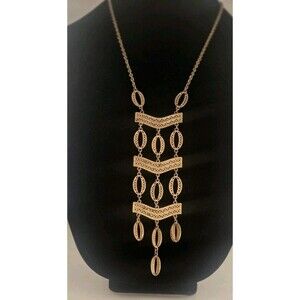 Stella & Dot Kimberly gold tone lariat long necklace 18"